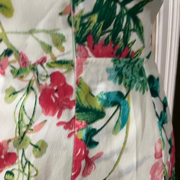 REFORMATION DRESS PERLA RUFFLE SCOOP NECK TROPICAL FLORAL SZ 4 AESTHETIC CHIC - Picture 7 of 16